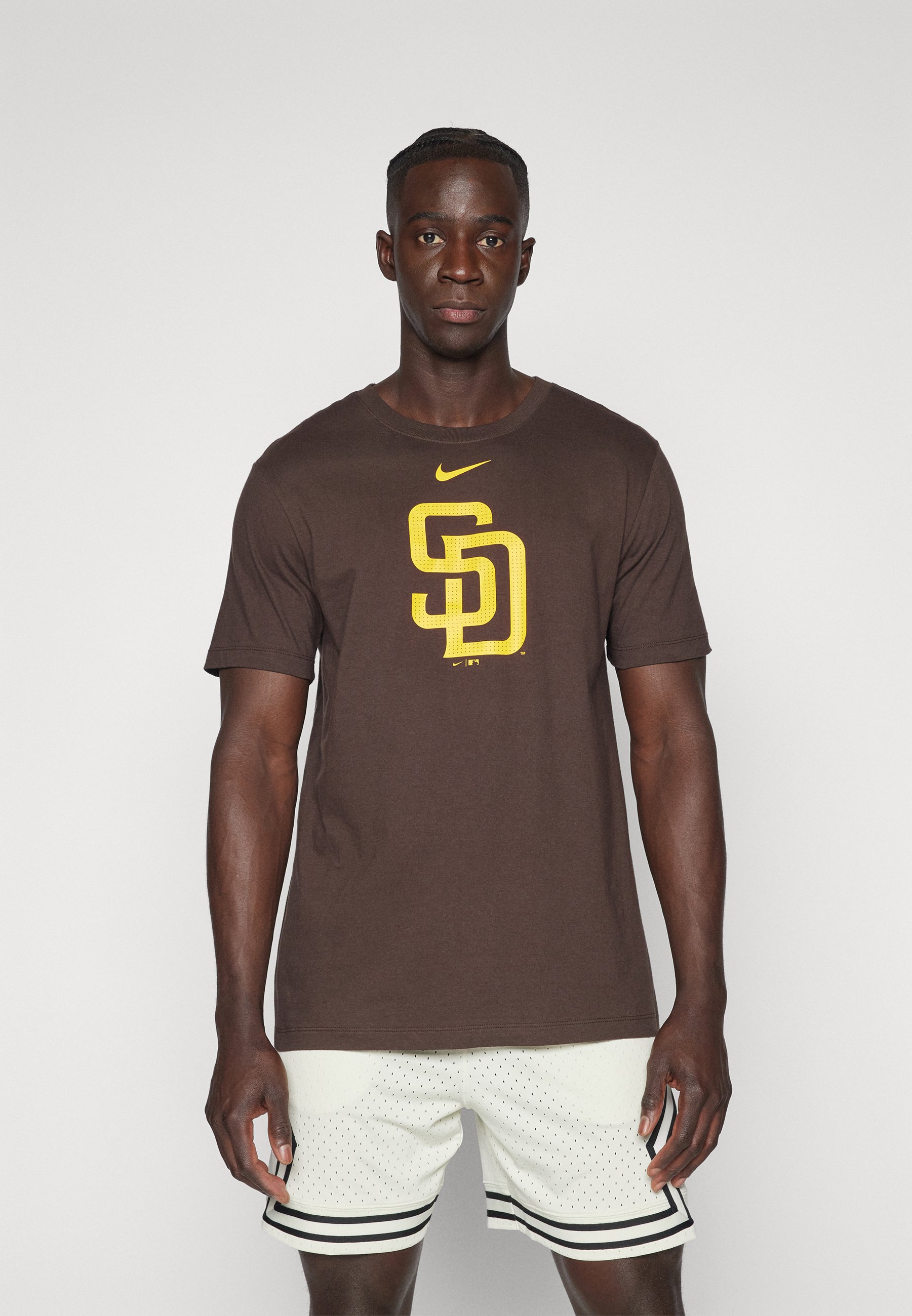 Dark Cinder Nike T Shirt Nike Performance MLB SAN DIEGO PADRES MEN'S FUSE  LARGE LOGO TEE