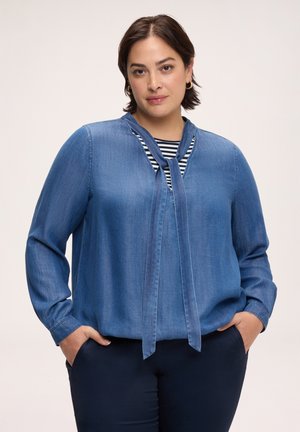 Fiorella Rubino, BLUSA CON CRAVATTINO - Blouse - blu