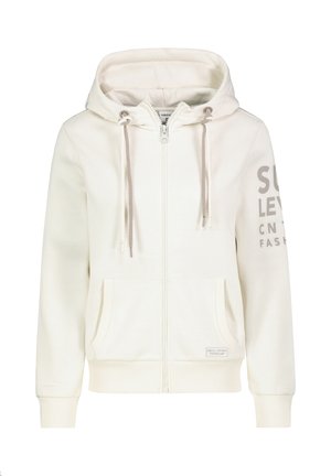 MIT ÄRMELPRINT - Zip-up sweatshirt - white