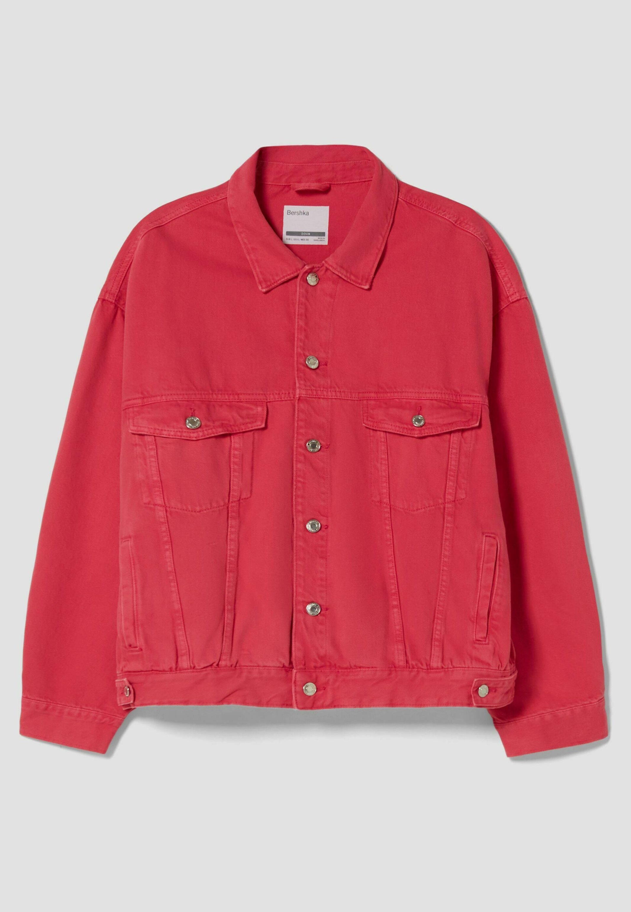 Bershka FUCHSIA - Denim jacket - light 
