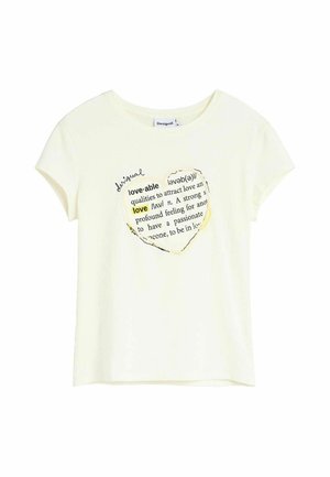 Desigual, PRINTED KNIT T-SHIRT - T-shirt imprimé - white