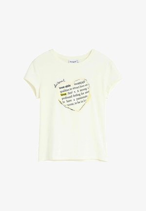 Desigual, PRINTED KNIT T-SHIRT - T-shirt imprimé - white