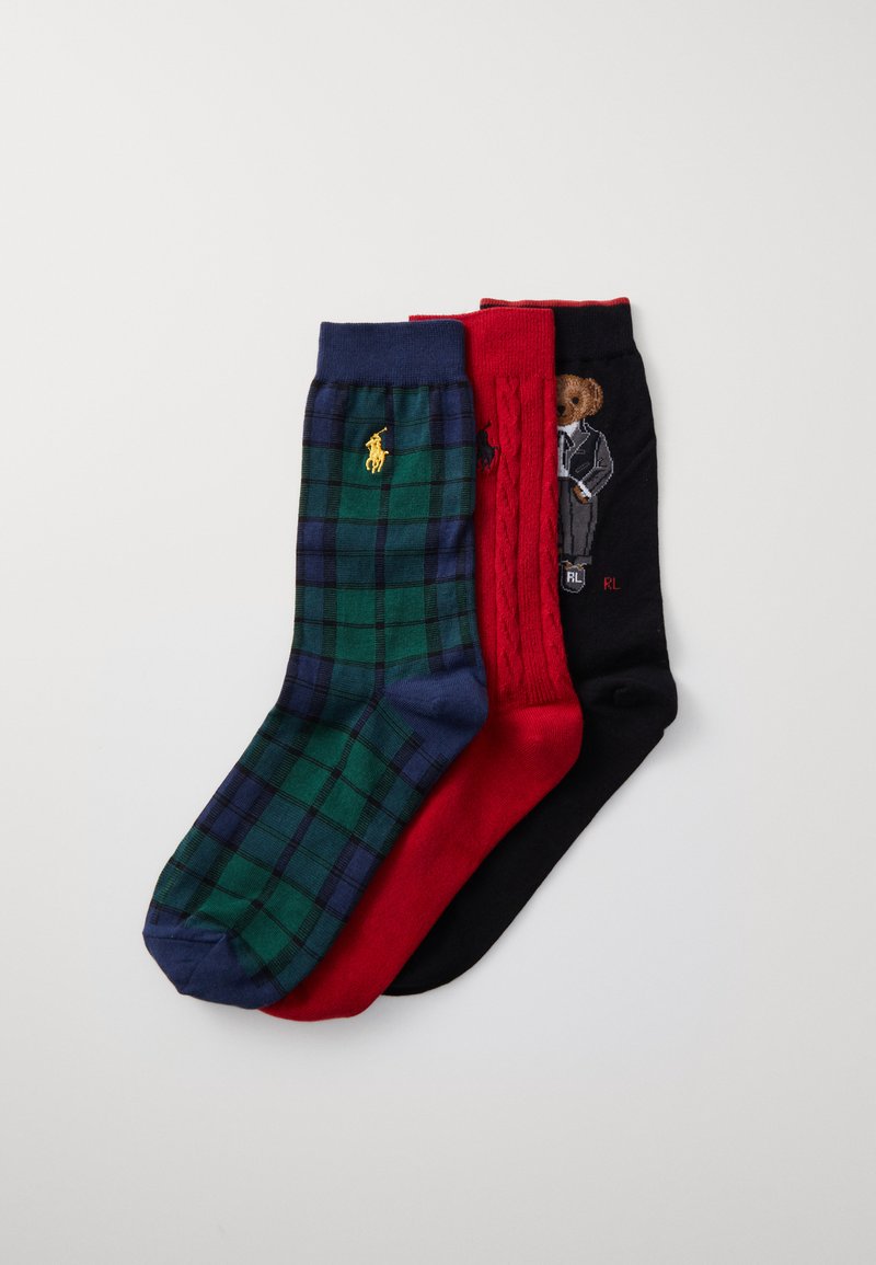 Polo Ralph Lauren CREW GIFT BOX 3 PACK - Socken - black/red/green