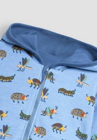 JoJo Maman Bébé APPLIQUE REVERSIBLE HOODIE  - REGULAR FIT - Sweatjacke - denim blue bug