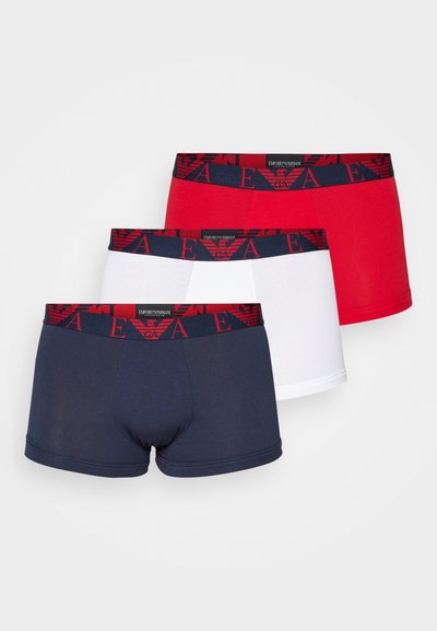 Emporio Armani TRUNK 3 PACK - Calzoncillos bóxer cortos - marin/rossolac/bian marin/lacqred/white