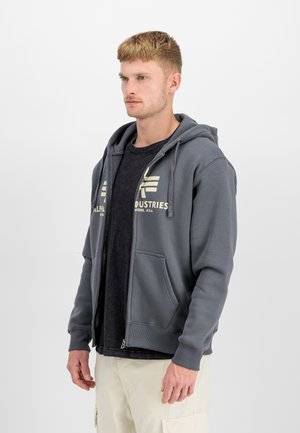 Alpha Industries, BASIC ZIP HOODY UNISEX - Sweater met rits - greyblack