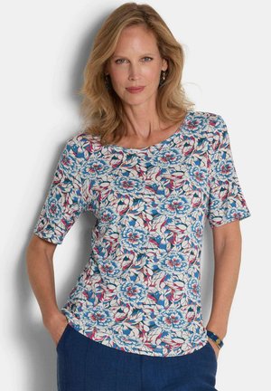 MIT U-BOOT-AUSSCHNITT - T-shirt print - blue patterned