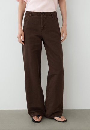 Massimo Dutti, Relaxed fit jeans - mottled dark brown