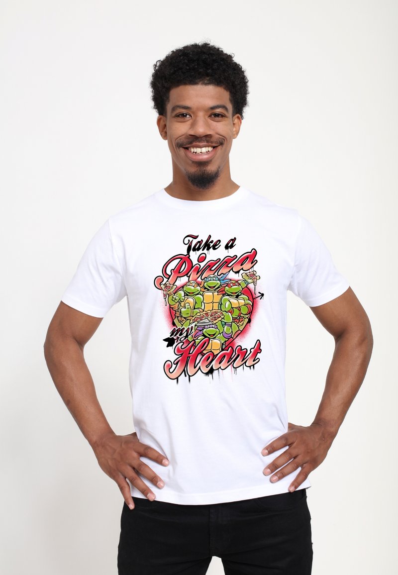 Henry Tiger VALENTINES DAY TEENAGE MUTANT NINJA TURTLES AIRBRUSH - Camiseta estampada - white