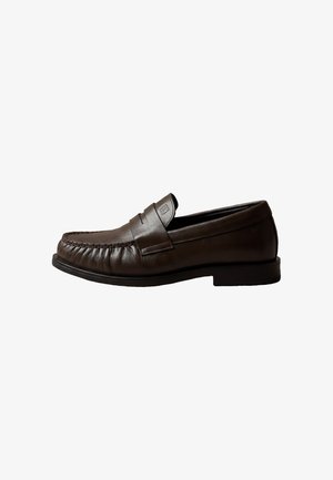 Calvin Klein, ROUND LOAFER LTH - Zapatos sin cordones - rocky brown