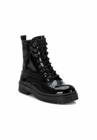 XTI Botines con cordones - black
