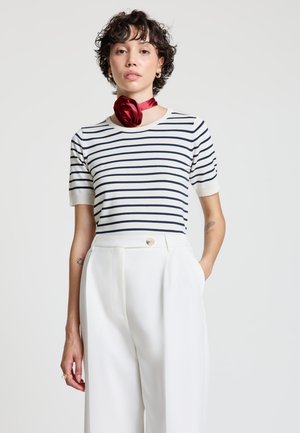 RIGHE - T-shirt imprimé - var bianco lana