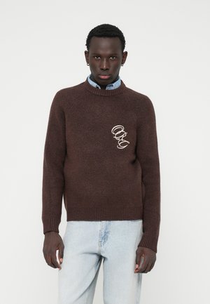 JORBEDFORD CREW NECK - Pulover - deep mahogany