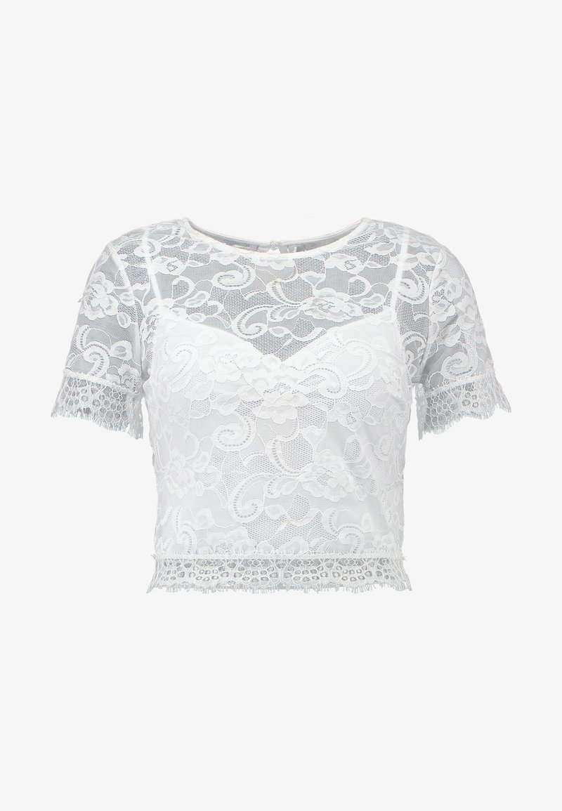 Guess Paula Bluse True White Weiss Zalando De