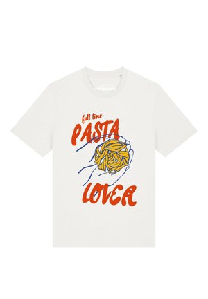 watapparel, PASTA LOVER UNISEX - Print T-shirt - off white