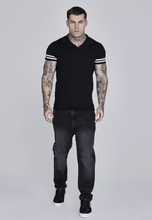 T-shirt Graphique SikSilk Homme - Bleu Marine - Taille L - Neuf Avec étiquettes
