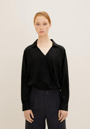 IN WICKELOPTIK - Blouse - deep black