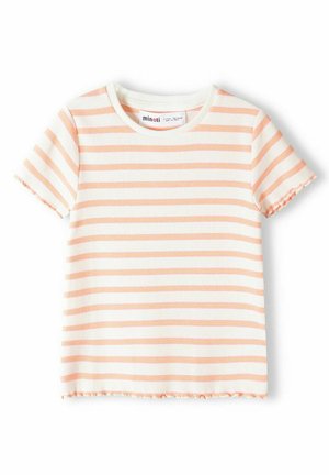 WITH FRILLED SLEEVES  - Basic T-shirt - orange white pink