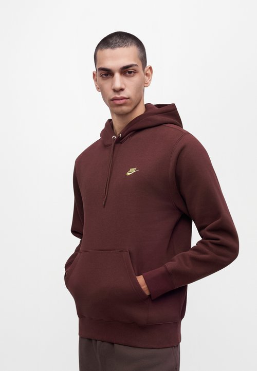 Nike CLUB HOODIE - Hoodie - burgundy crush/metallic gold-coloured — foto 4