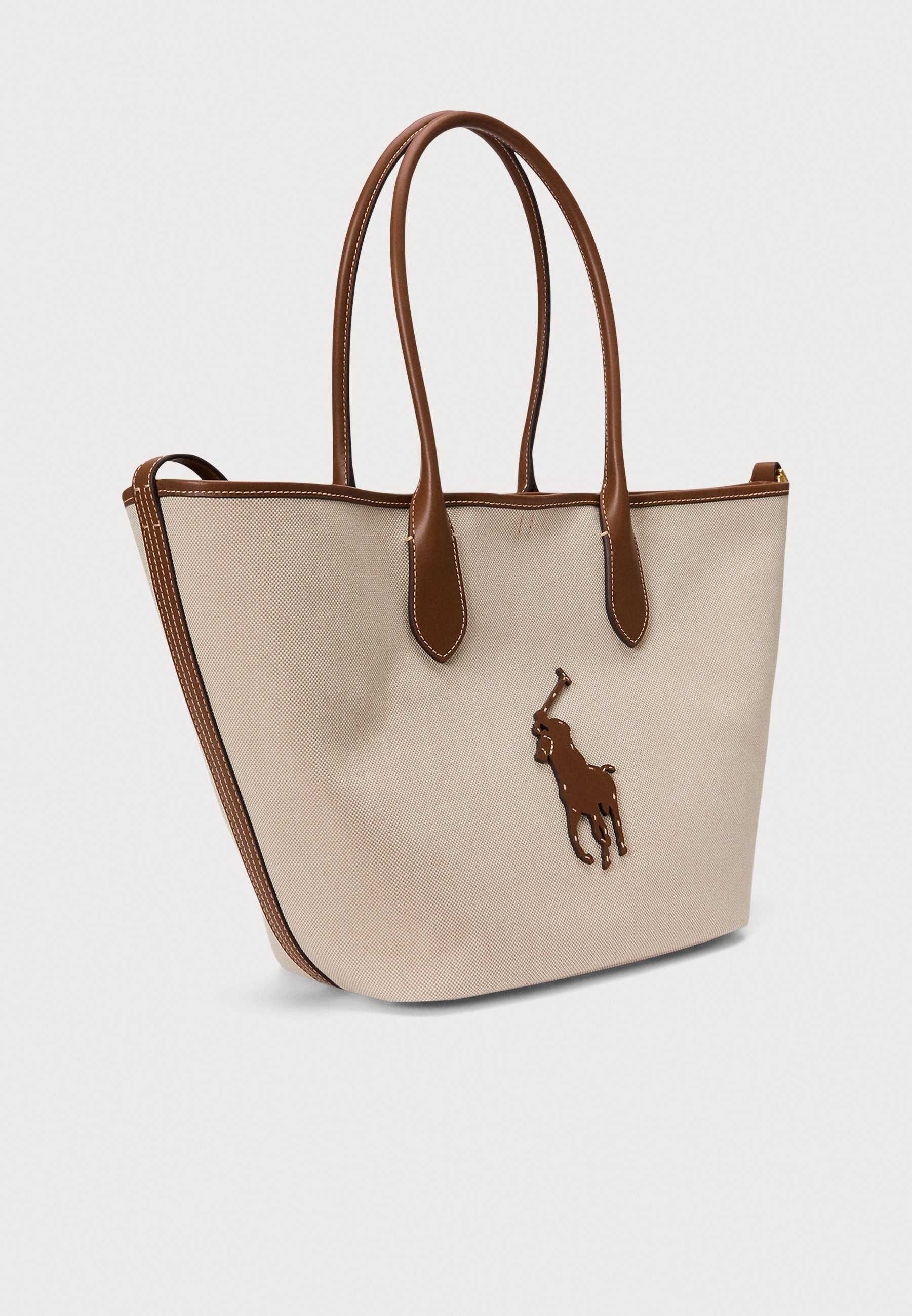 Polo Ralph Lauren BELLPORT CANVAS-LEATHER MEDIUM TOTE - Tote bag