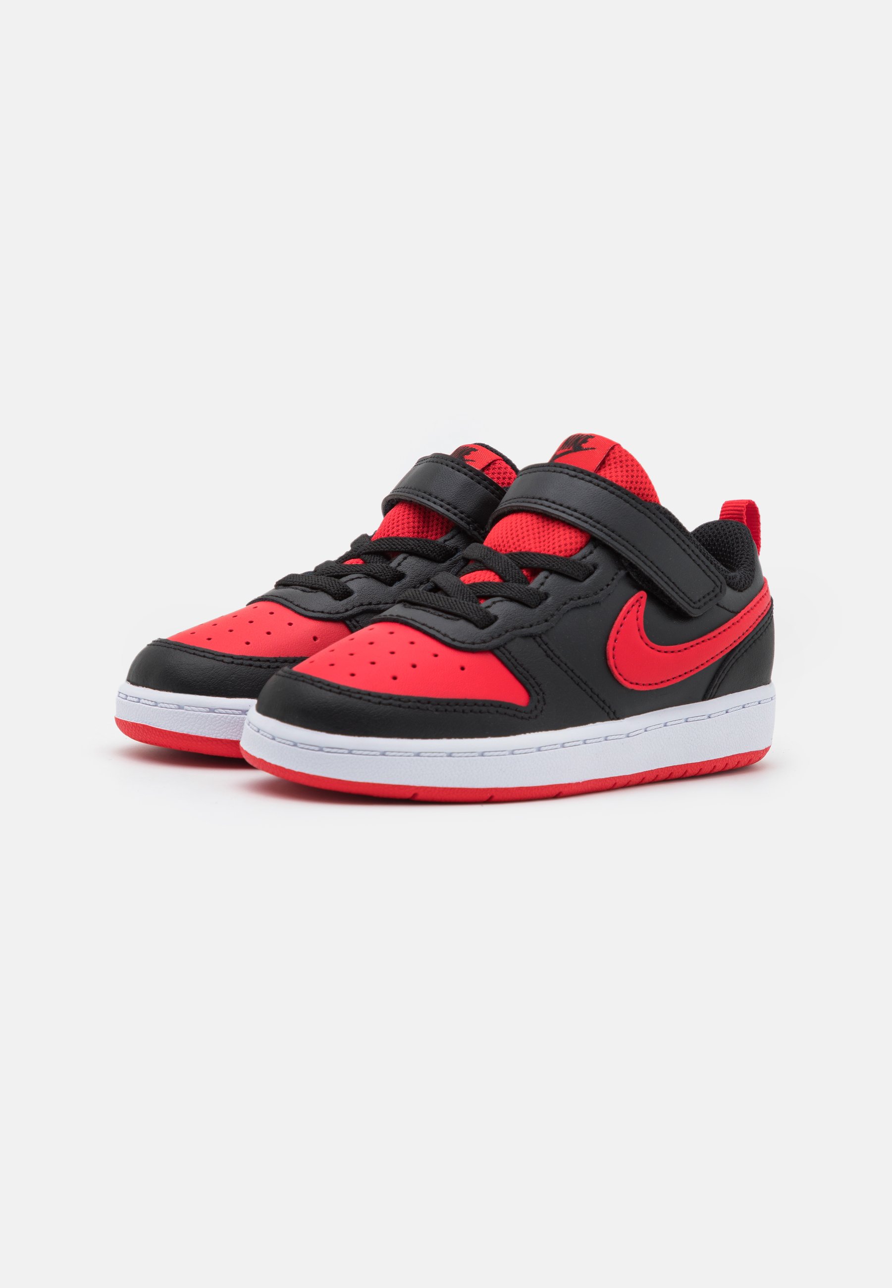 Nike Sportswear COURT BOROUGH 2 UNISEX - Sneakers laag - black/university  red/Zwart - Zalando.nl
