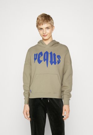 PEQUS CROPPED MYTHIC LOGO HOODIE - Sweatshirt - dust grey