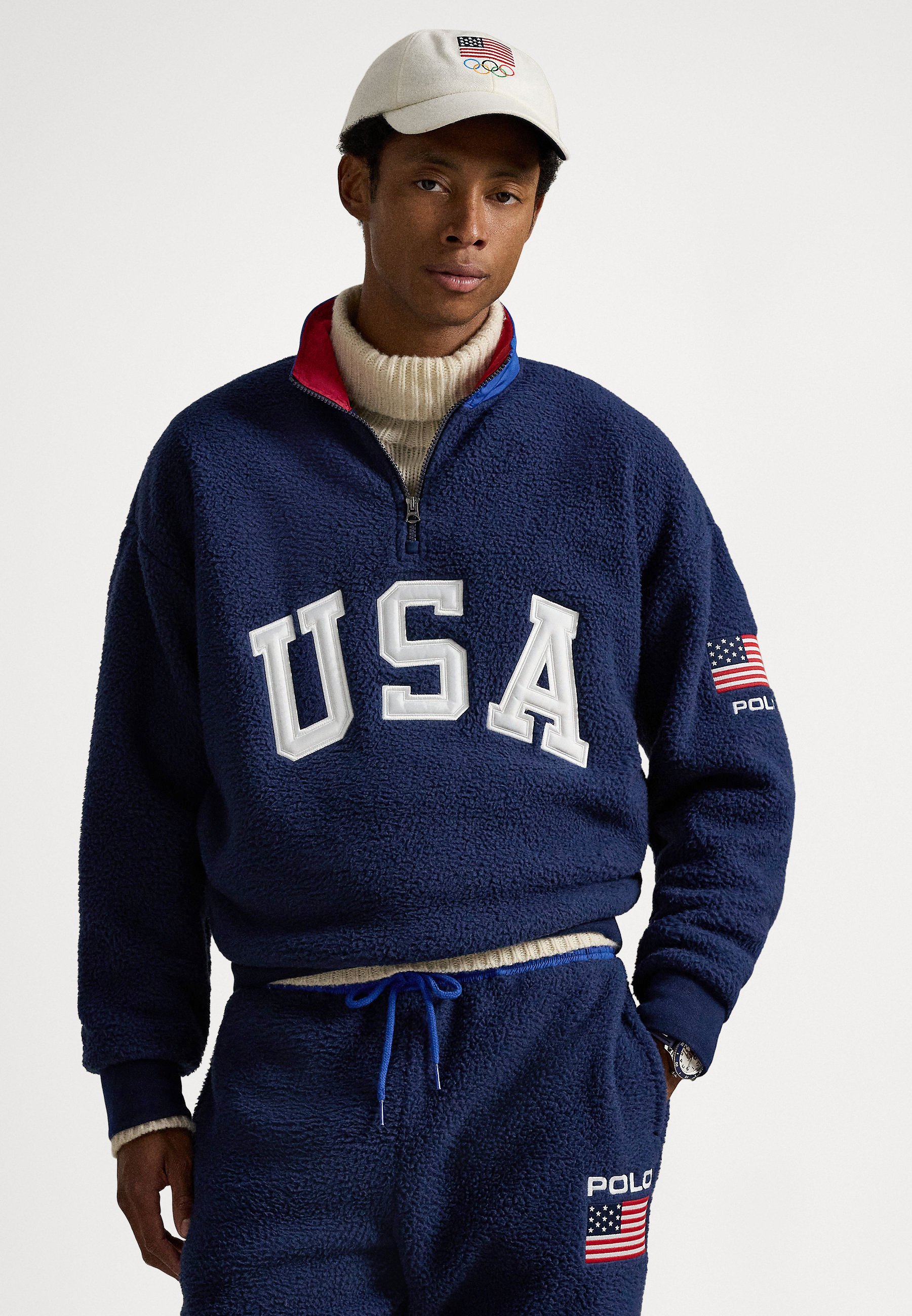 Polo Ralph Lauren RELAXED FIT FLAG FLEECE PULLOVER UNISEX - Suéter