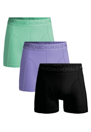 3-PACK SOLID - Pants - black purple green