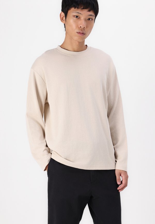 SLHLOOSEOSCAR O NECK TEE  - Long sleeved top - oatmeal3