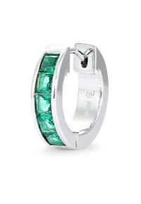 Common Lines EMERALD BAGUETTE HOOP UNISEX - Earrings - silver-coloured