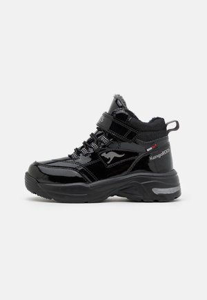 Botki sznurowane - jet black
