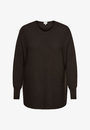 ONLY Carmakoma, CARNEW ADALINE LIFE LS PULLOVER KNT NOOS - Strickpullover - coffee bean