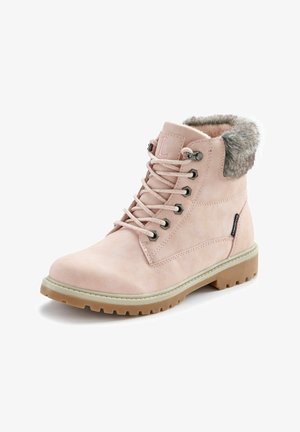 Bottines à lacets - rosé