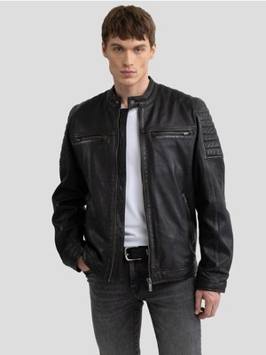 Big Star HIDEO - Leather jacket - schwarz