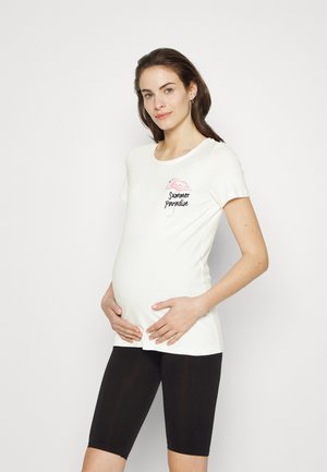 MAMALICIOUS MLFELIZ - Camiseta estampada - snow white