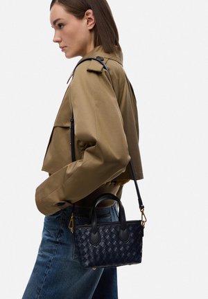 Ipekyol, IPEKYOL BAG LATTICE TOP HANDLE BAG - Handbag - navy