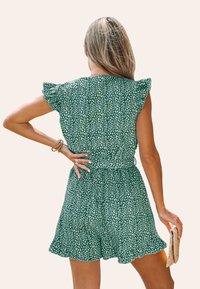 Cupshe FLUTTER STRAIGHT LEG ROMPER - Jumpsuit - green