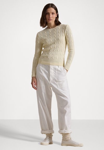 Polo Ralph Lauren ANCHOR-MOTIF CABLE COTTON SWEATER - Striktrøje - authentic cream