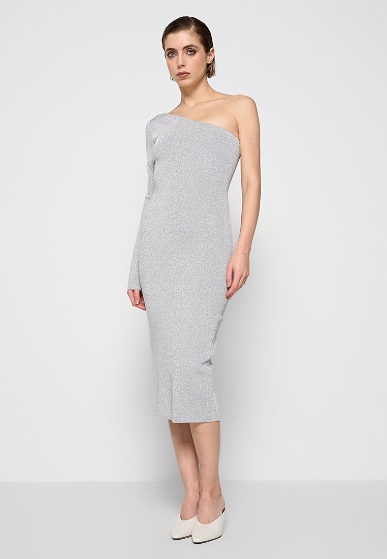 Victoria Beckham Gebreide jurk zilverkleurig