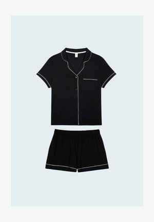 Chelsea Peers, BUTTON UP SET - Nachtwäsche Set - black