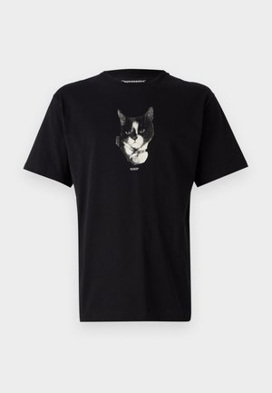 Cleptomanicx GOOD CAT - Print T-shirt - black