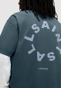 AllSaints TIERRA CREW - Print T-shirt - marine blue