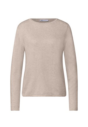Street One, PULLOVER MIT RUNDHALS UND ROLLKANTEN - Pullover - clay sand mel.