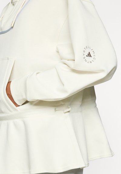 adidas by Stella McCartney PEPLUM  - Sweat à capuche - almond milk