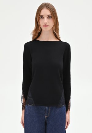 CON INSERTI  - Maglione - black