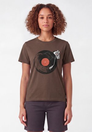 watapparel, SCHALLPLATTE - T-Shirt print - mocha