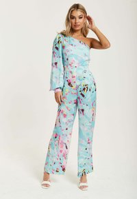Liquorish ABSTRACT PRINT ONE SHOULDER - Jumpsuit - blue