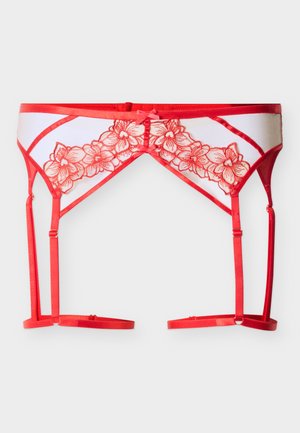 FLORAL AFFAIR SUSPENDER BELT  - Τιράντες - red