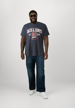 Jack & Jones JJELOGO TEE NECK 5 PACK - Potiskana majica - dark navy/white/kombugreen/black/mountainspring