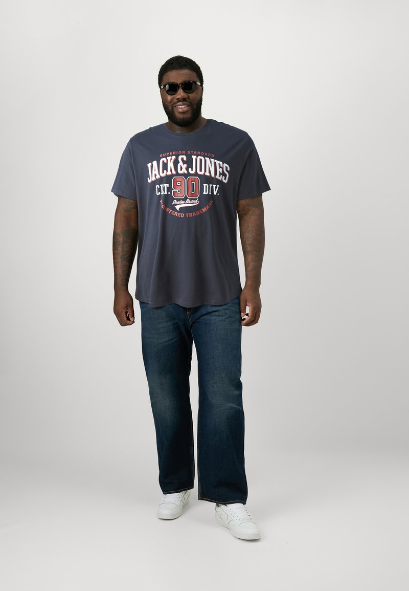 Jack & Jones JJELOGO TEE NECK 5 PACK - Marškinėliai su spaudiniu - dark navy/white/kombugreen/black/mountainspring
